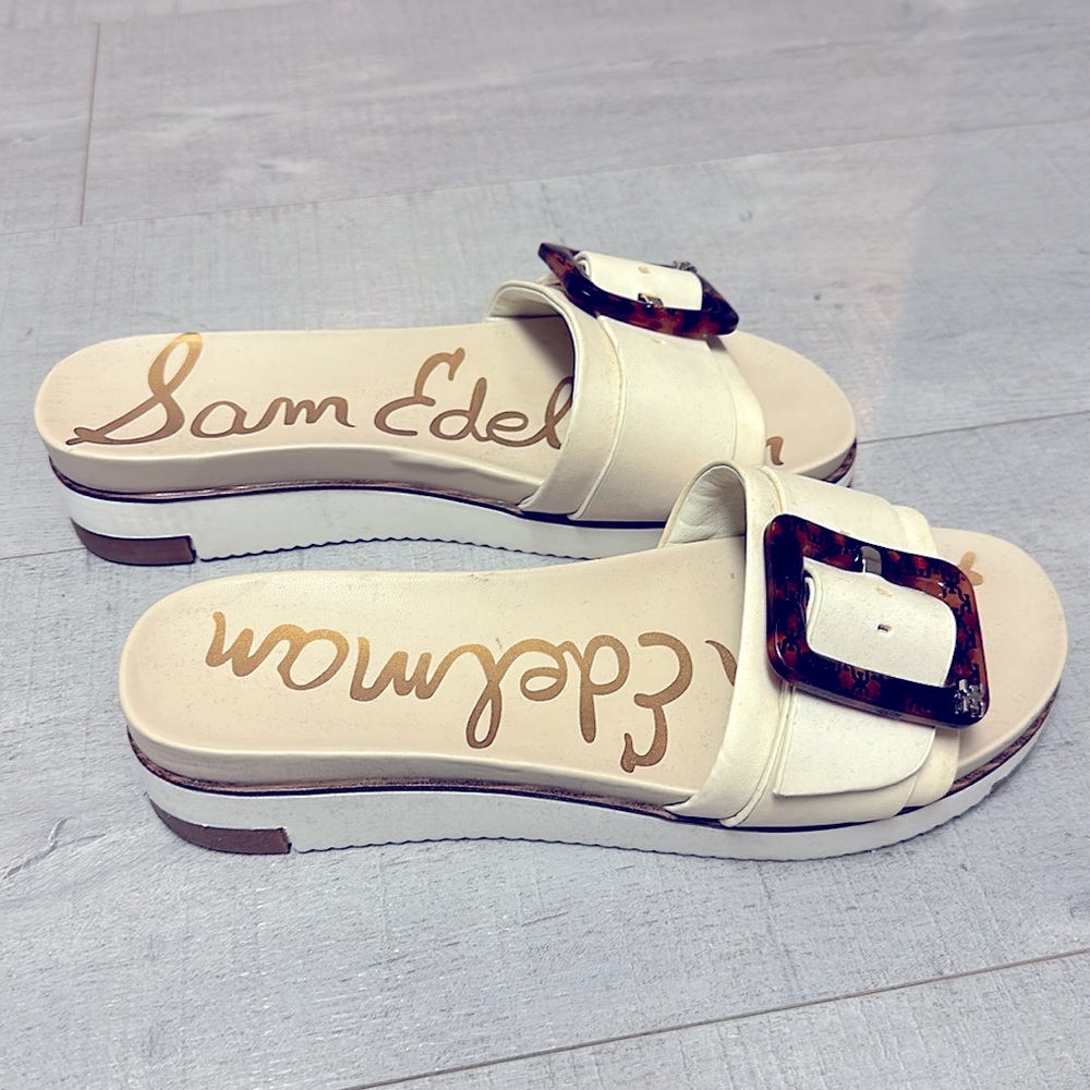 Women's Ariane Platform Buckle Slide Sandals - Modern Ivory - Size 8 - Picture 2 of 2